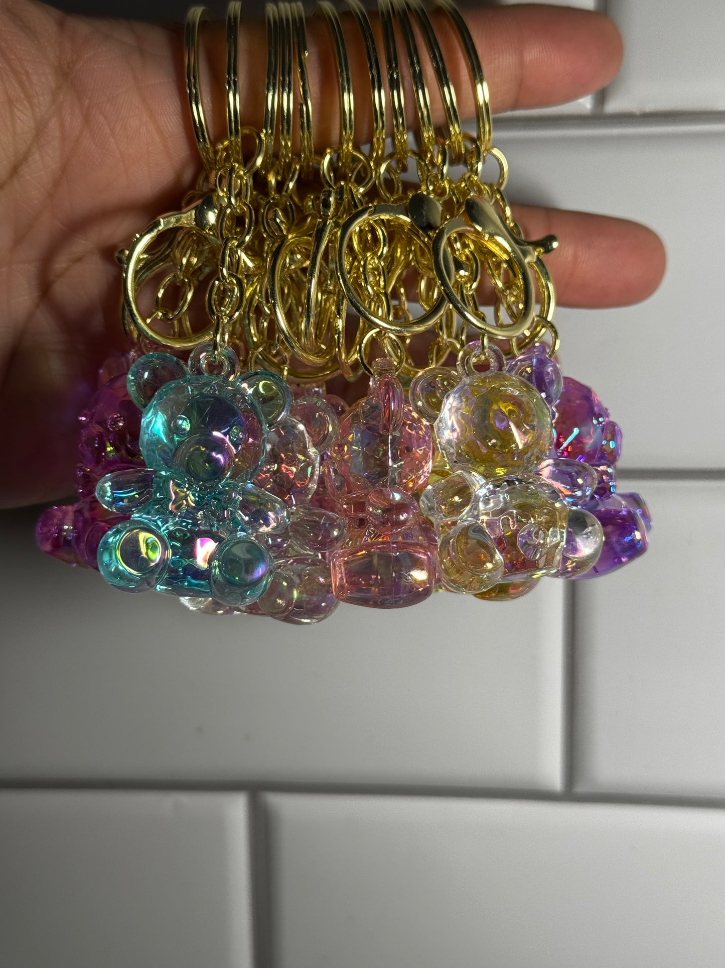 Clear Teddy Bear KeyChain