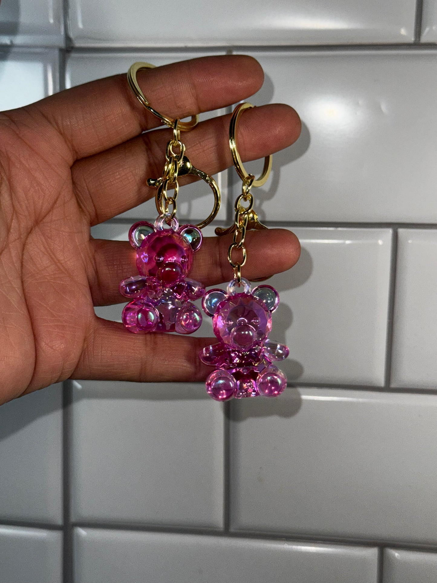 Clear Teddy Bear KeyChain