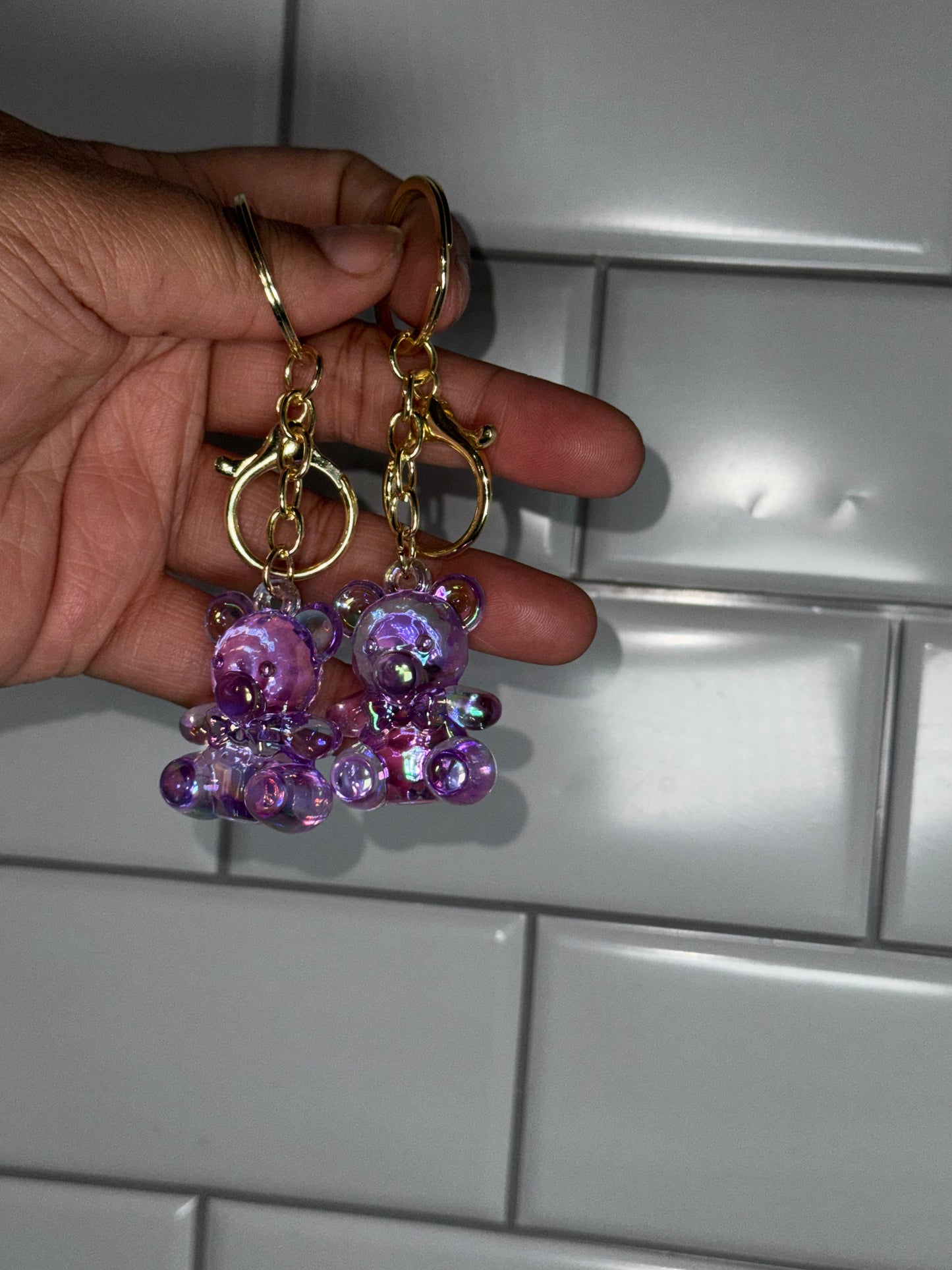 Clear Teddy Bear KeyChain