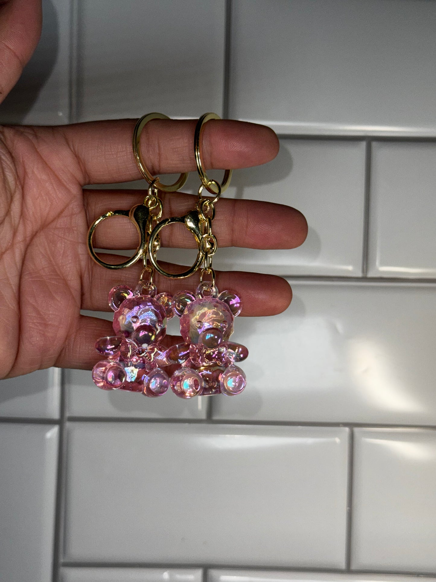 Clear Teddy Bear KeyChain