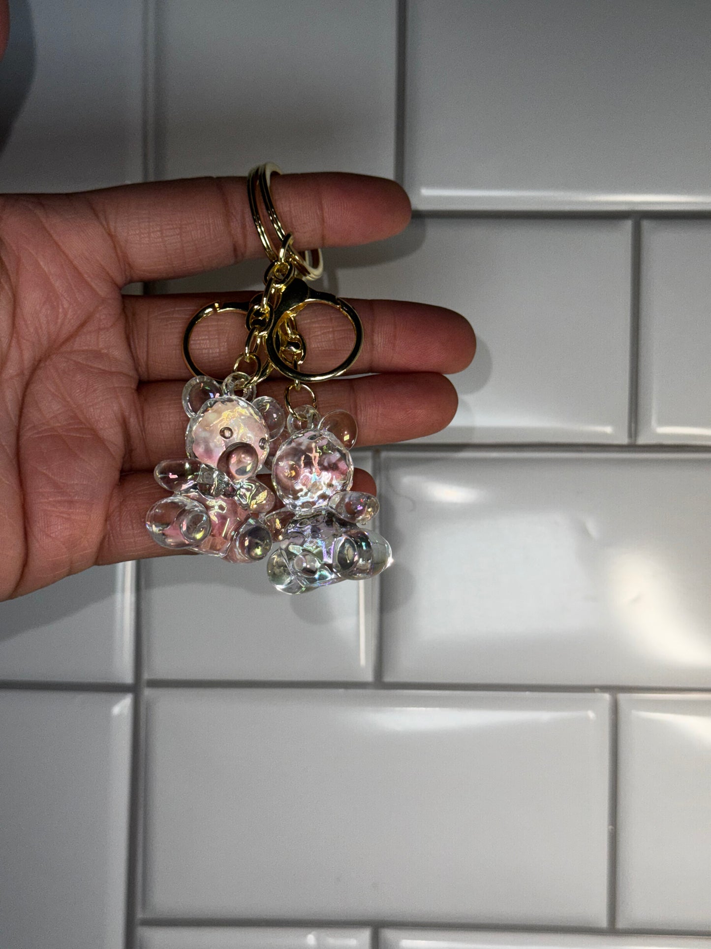 Clear Teddy Bear KeyChain